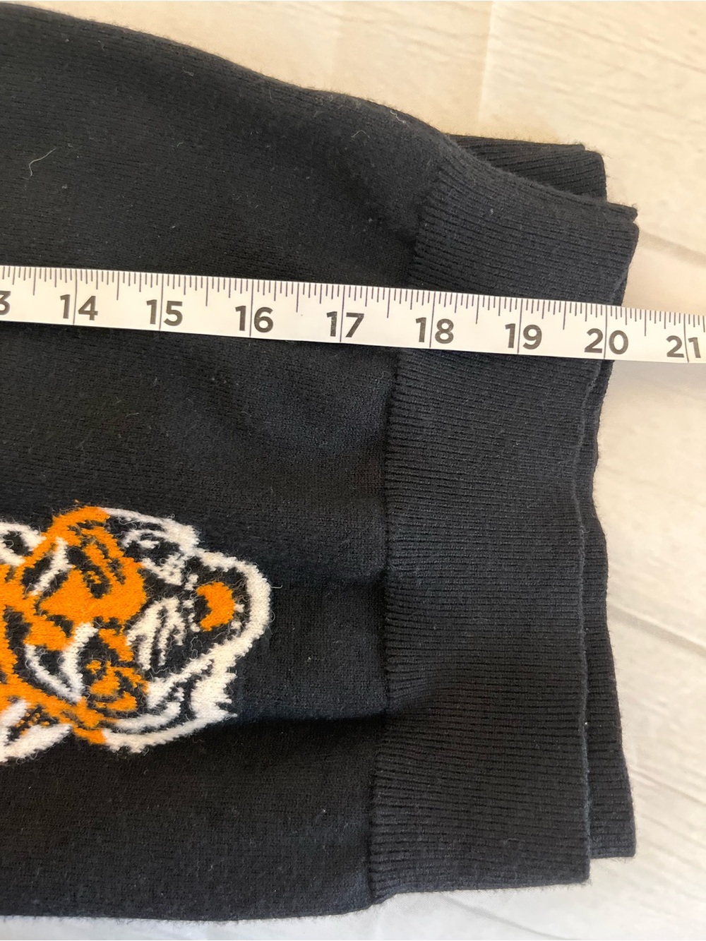 Lala Black Crewneck Sweater with Tiger Embroidery - Picture 4 of 8